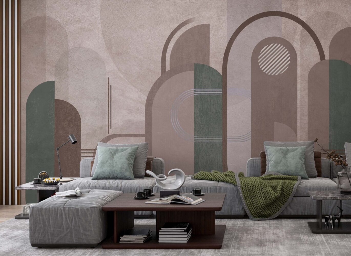 Soft Renkli Geometrik Desenli 3D Duvar Kağıdı | Duvar Kağıdı Marketi