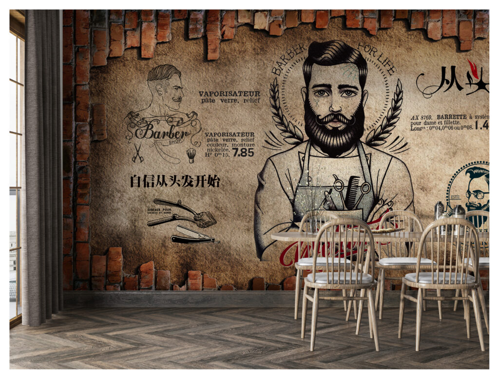 Berberler İçin 3D Duvar Kağıdı