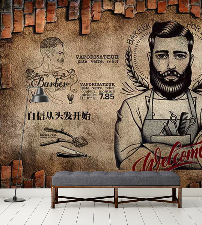 Berberler İçin 3D Duvar Kağıdı
