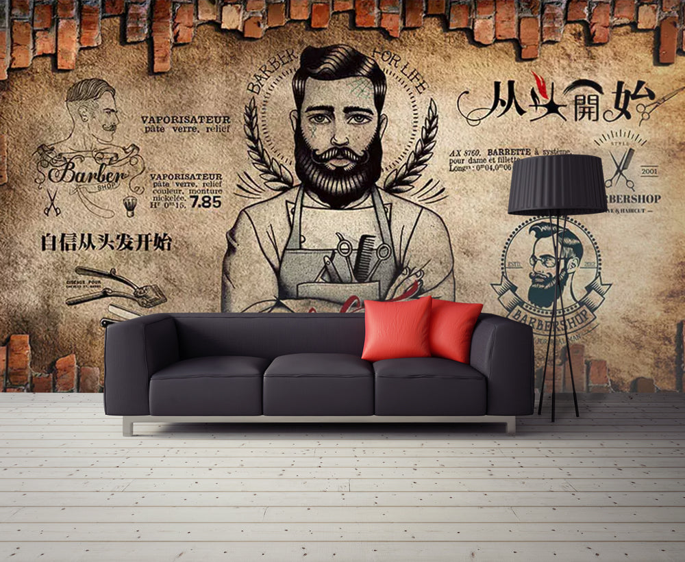 Berberler İçin 3D Duvar Kağıdı