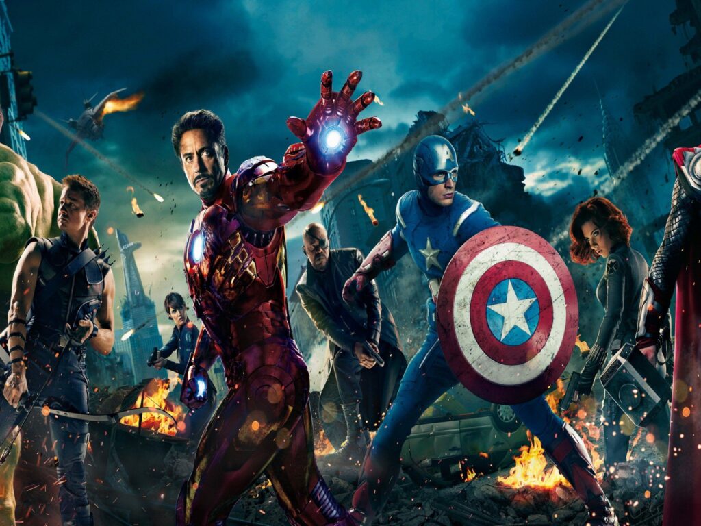 Avengers Demir Adam ve Kaptan Amerika Duvar Kağıdı