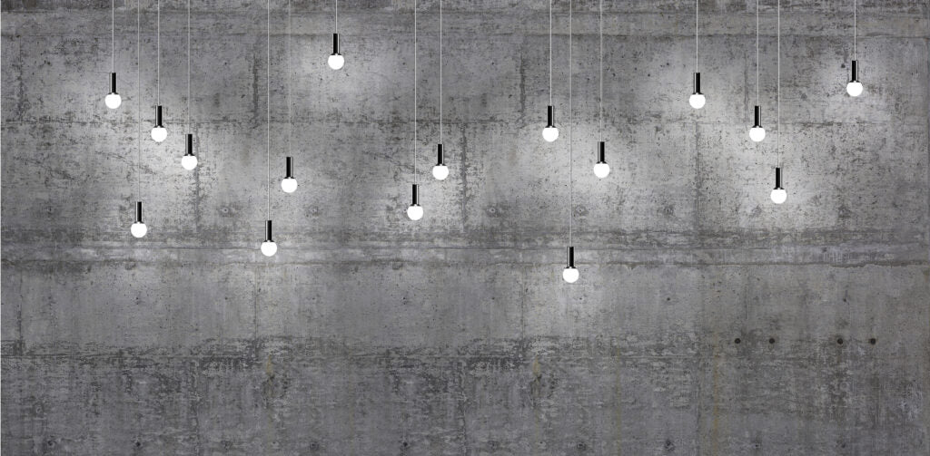 Beton Görünümlü Işıklı 3D Duvar Kağıdı | Duvar Kağıdı Marketi