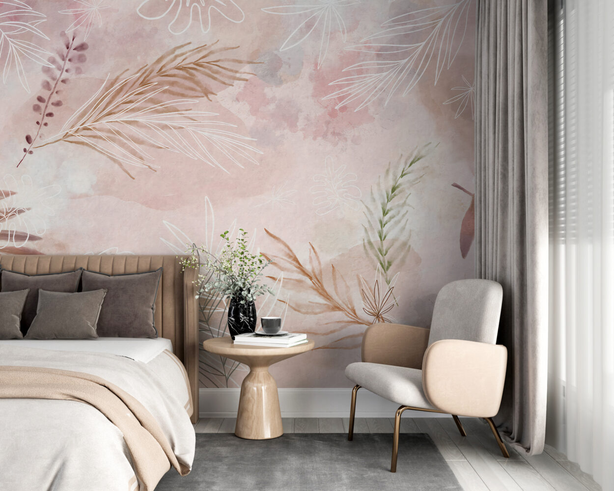 Soft Pembe Yapraklar Duvar Kağıdı