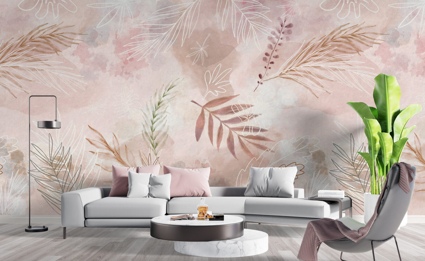Soft Pembe Yapraklar Duvar Kağıdı