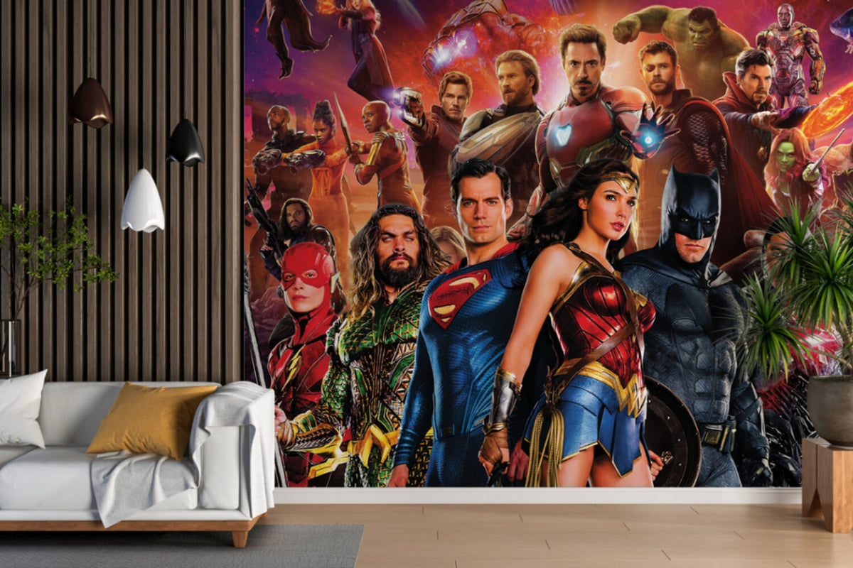 Adalet Birliği Marvel Dünyası Duvar Kağıdı Poster