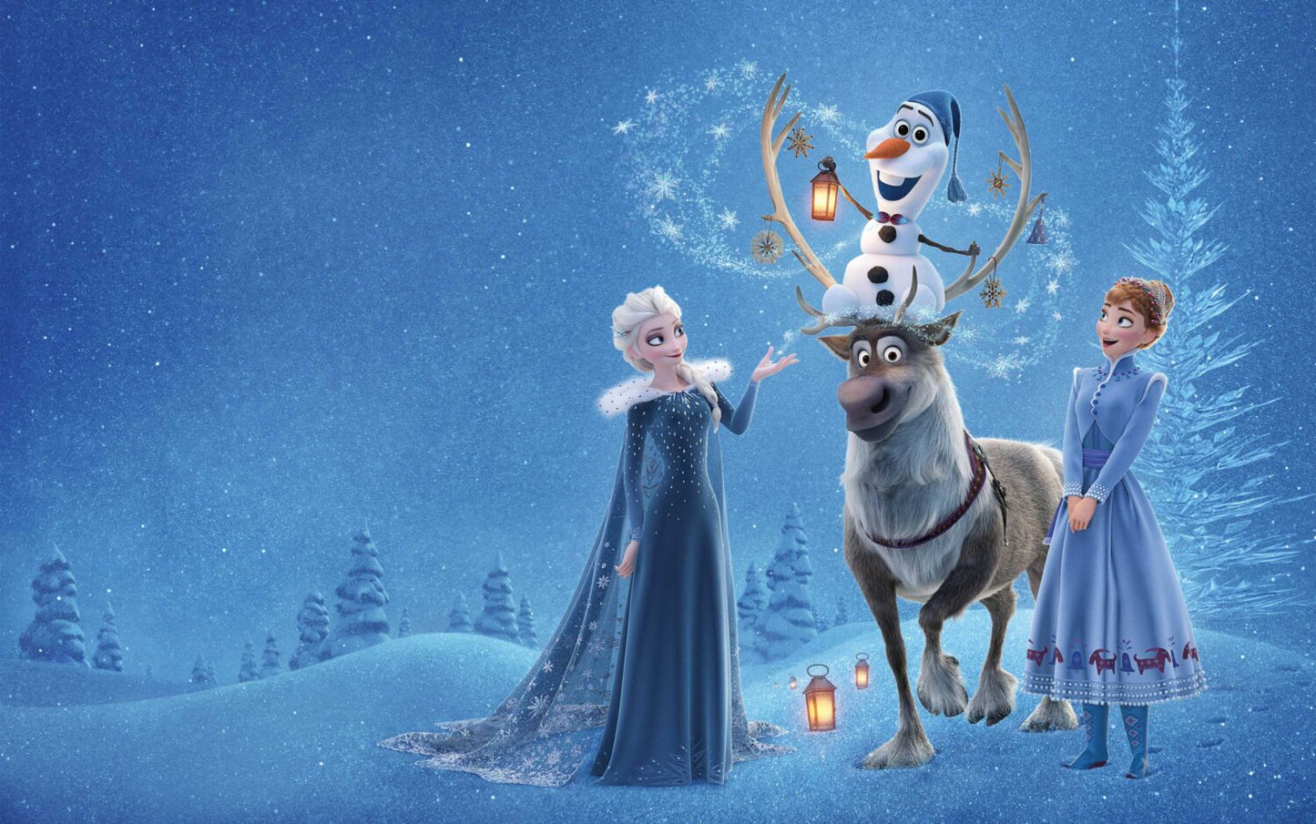 Karlar Ülkesi Frozen ve Geyik Duvar Kağıdı
