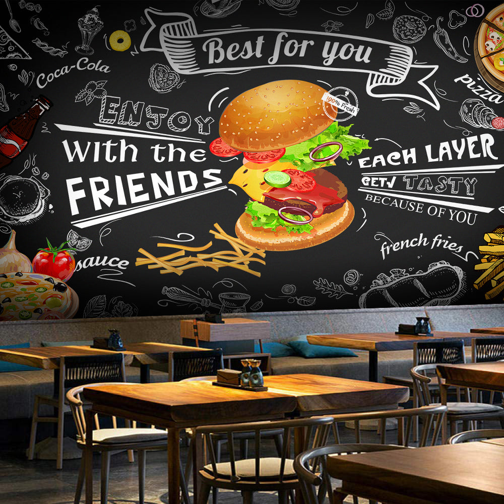 Hamburger Temalı Duvar Kağıdı