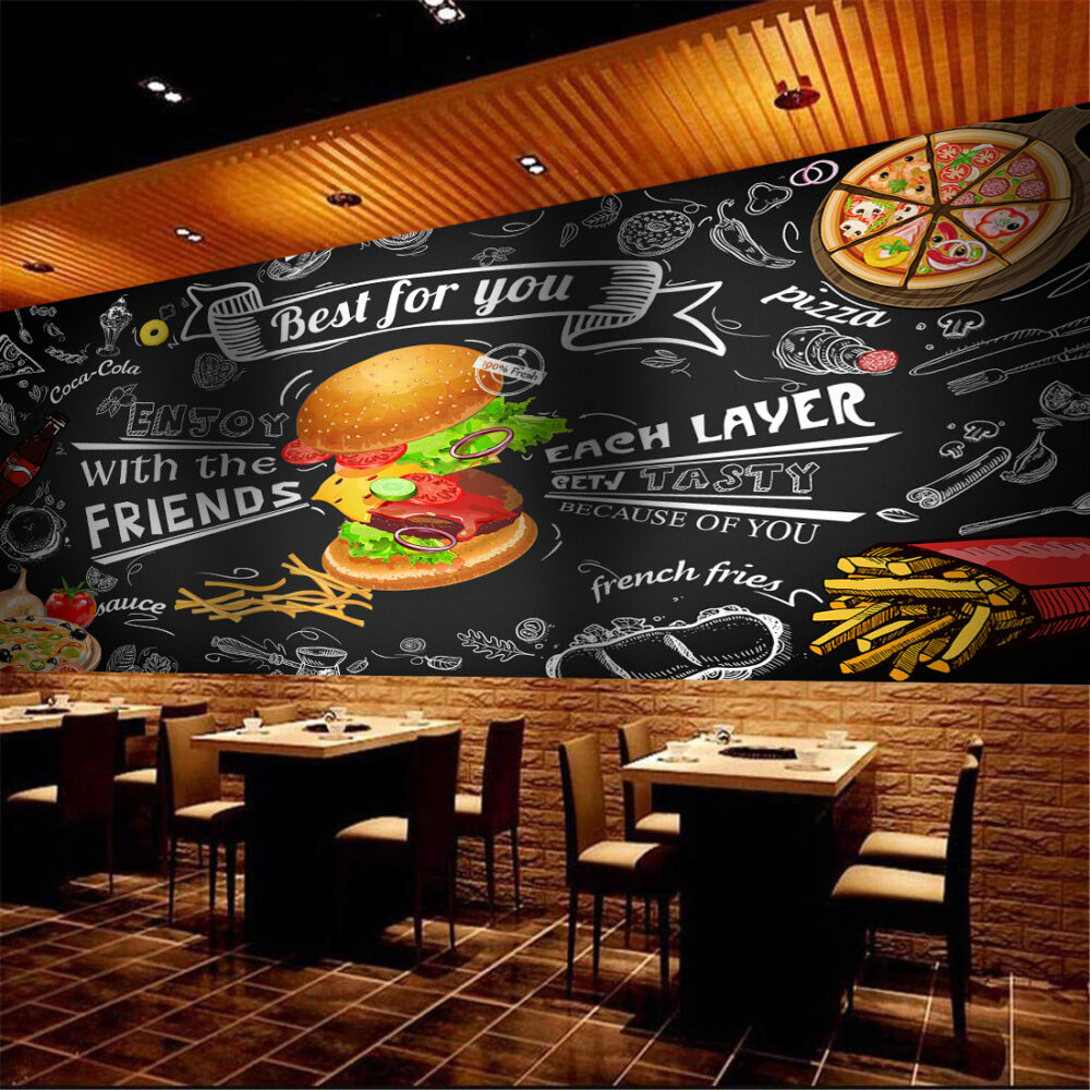 Hamburger Temalı Duvar Kağıdı
