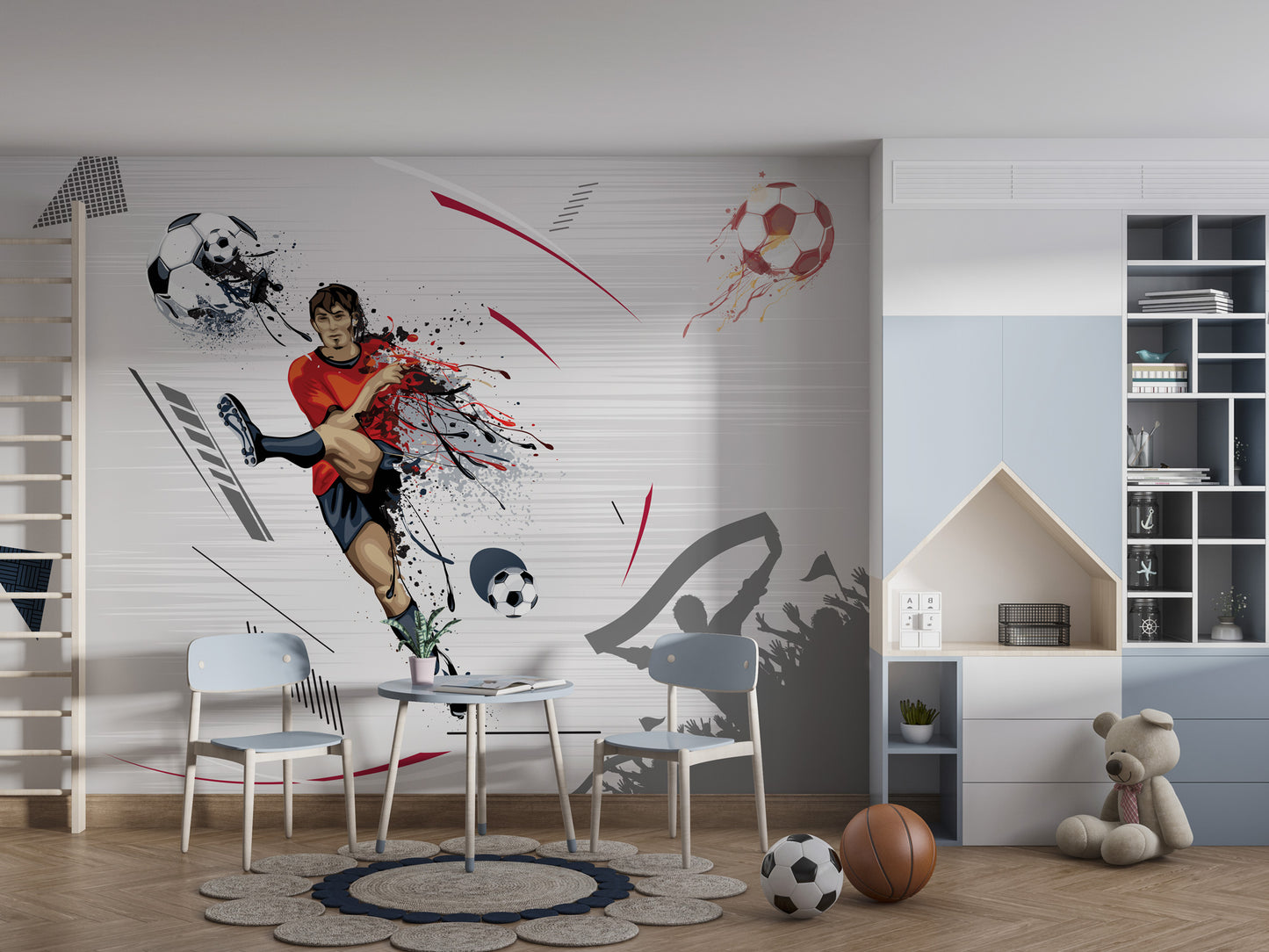 Yıldız Futbolcu Temalı Duvar Kağıdı