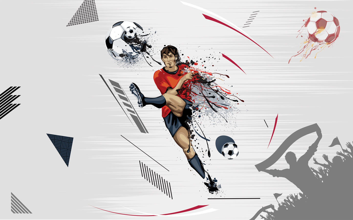 Yıldız Futbolcu Temalı Duvar Kağıdı