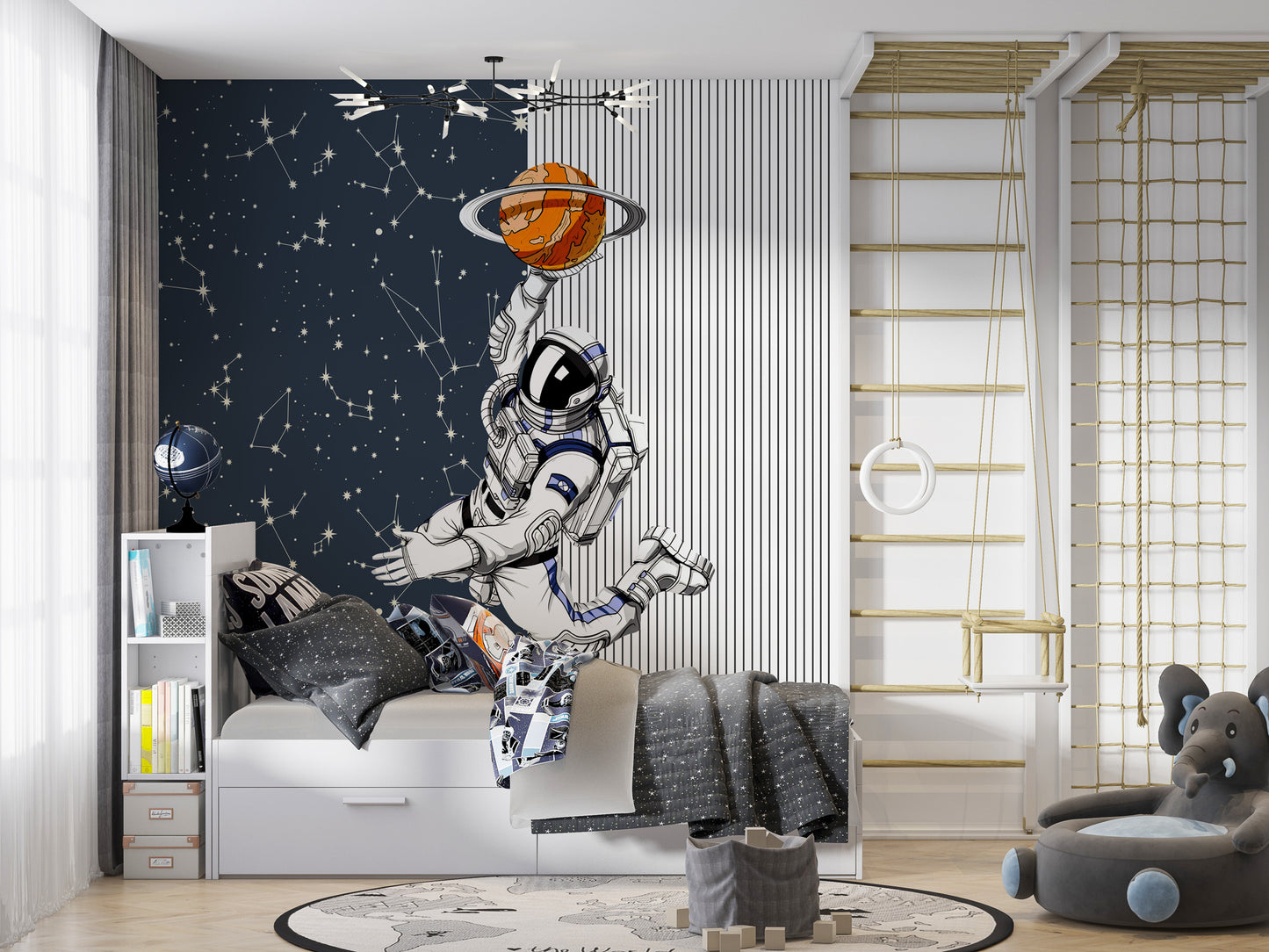 Astronot ve Takım Yıldızları Duvar Kağıdı