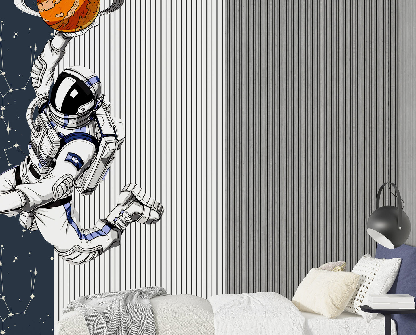 Astronot ve Takım Yıldızları Duvar Kağıdı