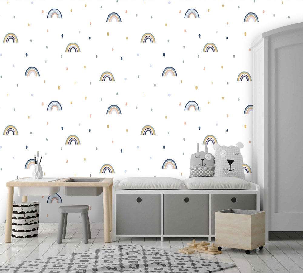 Gökkuşağı Desenli 3D Duvar Kağıdı | Duvar Kağıdı Marketi