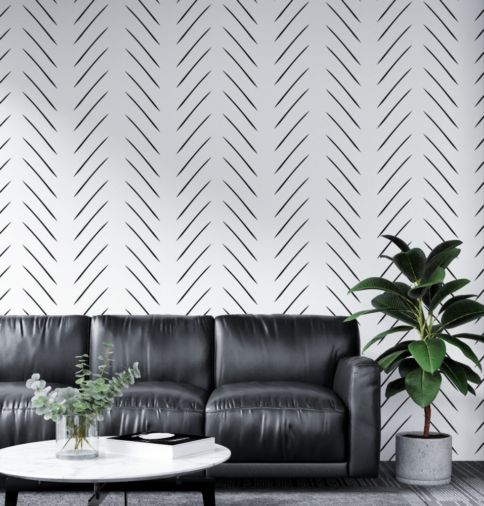 Çapraz Çizgili Minimalist Duvar Kağıdı