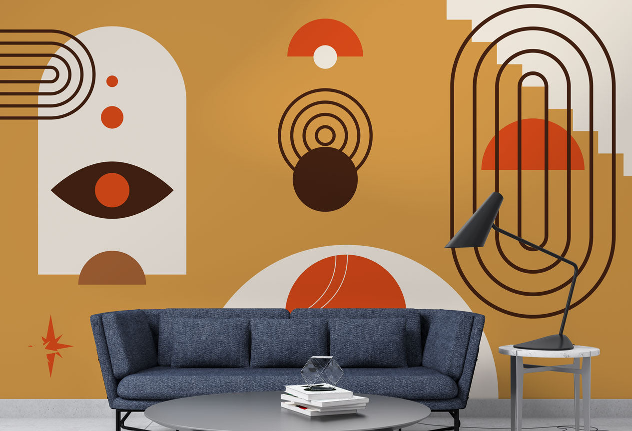 Bohem Renkler ve Desenler Geometrik Duvar Kağıdı