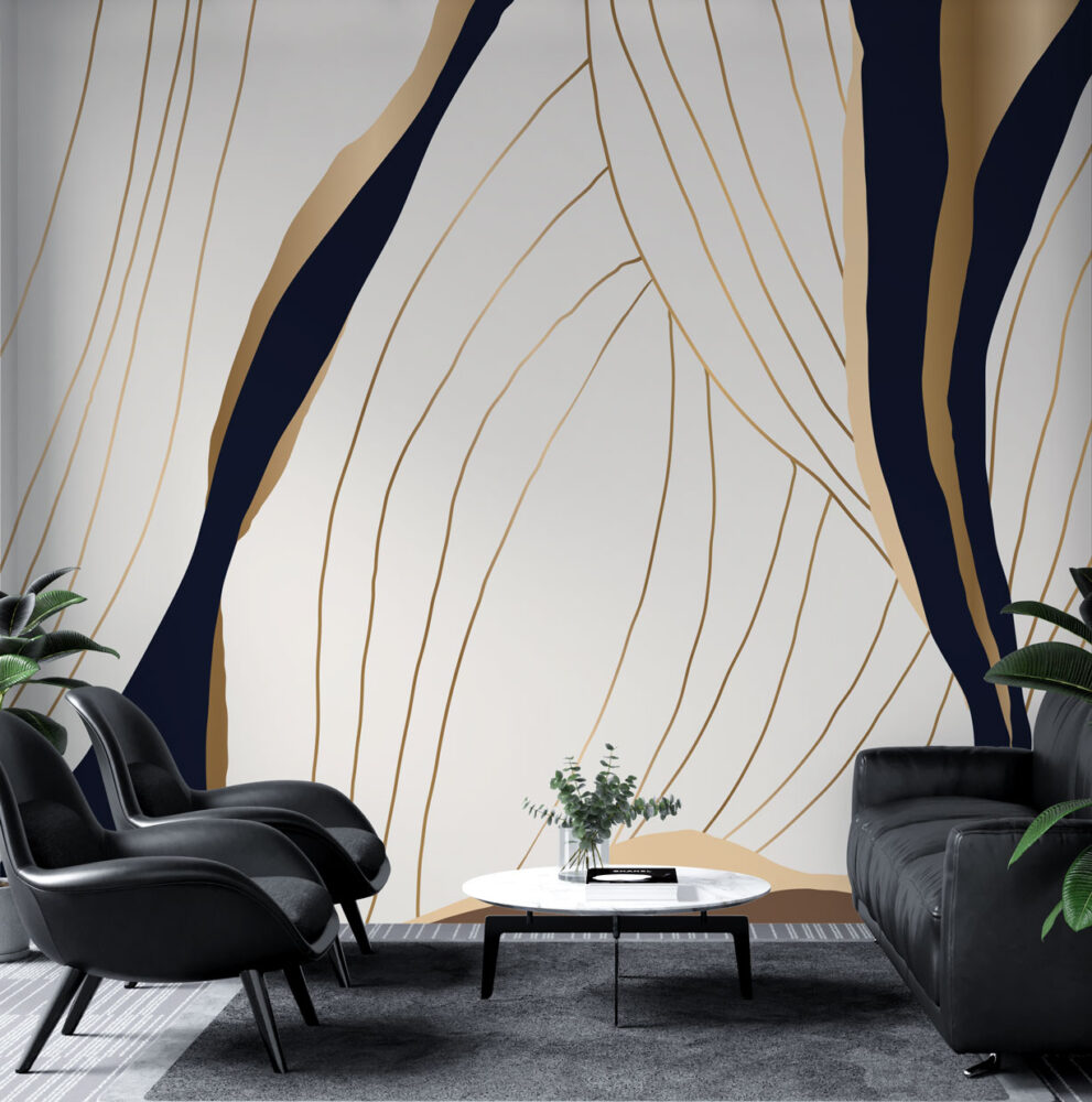 Çizgisel Modern Desenler Duvar Kağıdı | Duvar Kağıdı Marketi