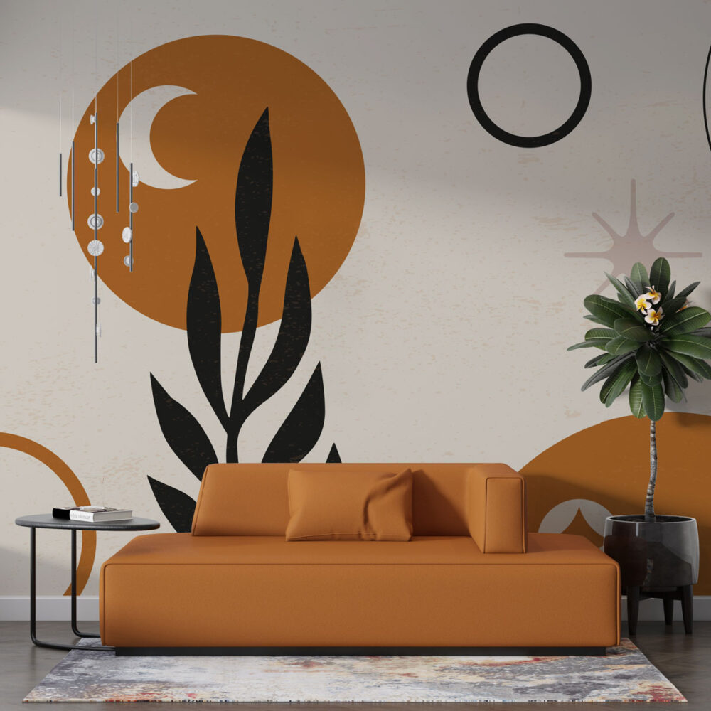 Geometrik Desenler Bohem Tonlar Duvar Kağıdı Poster