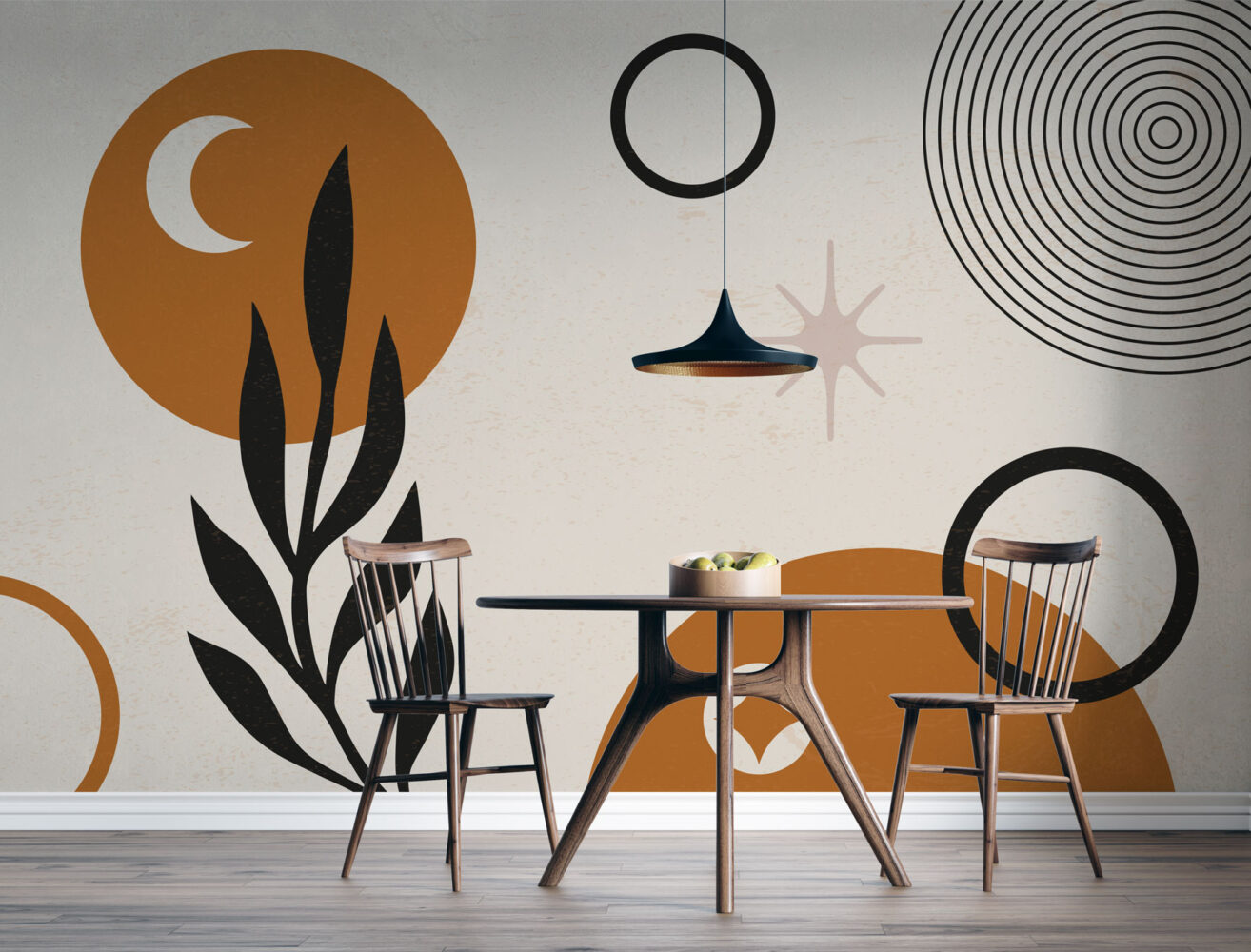 Bohem Tonlar Geometrik Desenler Duvar Kağıdı