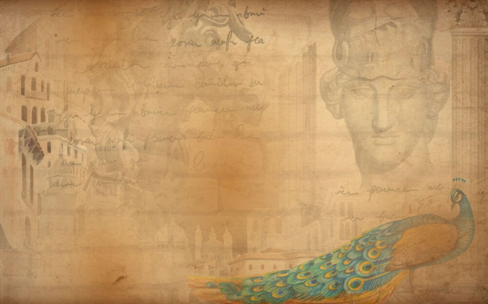 Antik Roma Desenli 3D Duvar Kağıdı