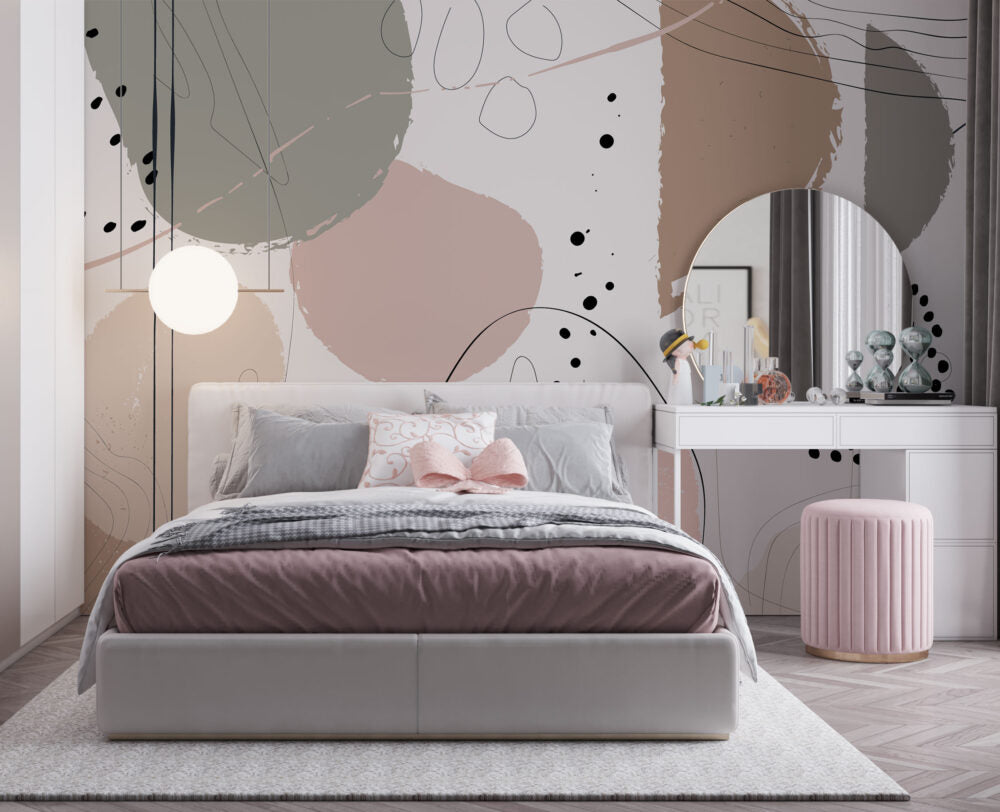 Geometrik Abstract Desenli Duvar Kağıdı | Duvar Kağıdı Marketi