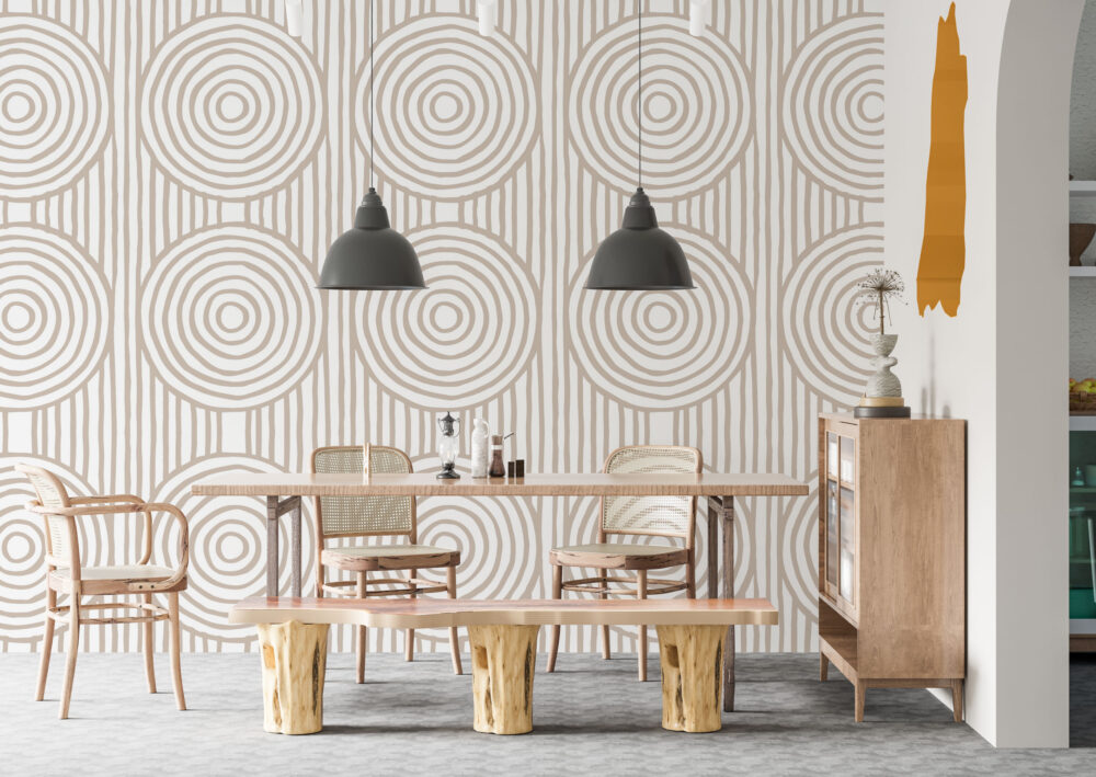 Geometrik Bohem Desenli 3D Duvar Kağıdı | Duvar Kağıdı Marketi