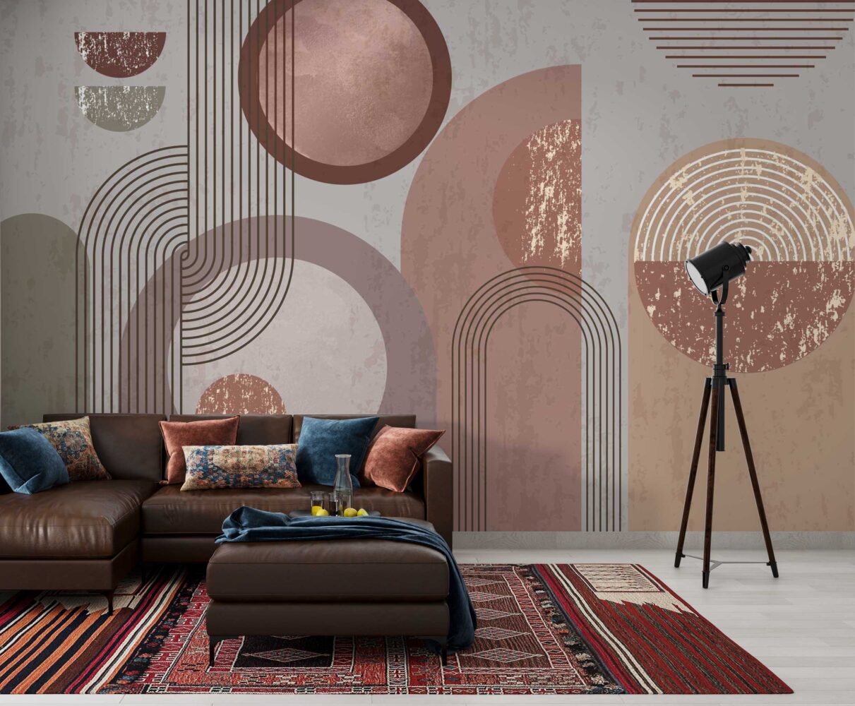 Soft Renkler Geometrik Stil Duvar Kağıdı | Duvar Kağıdı Marketi