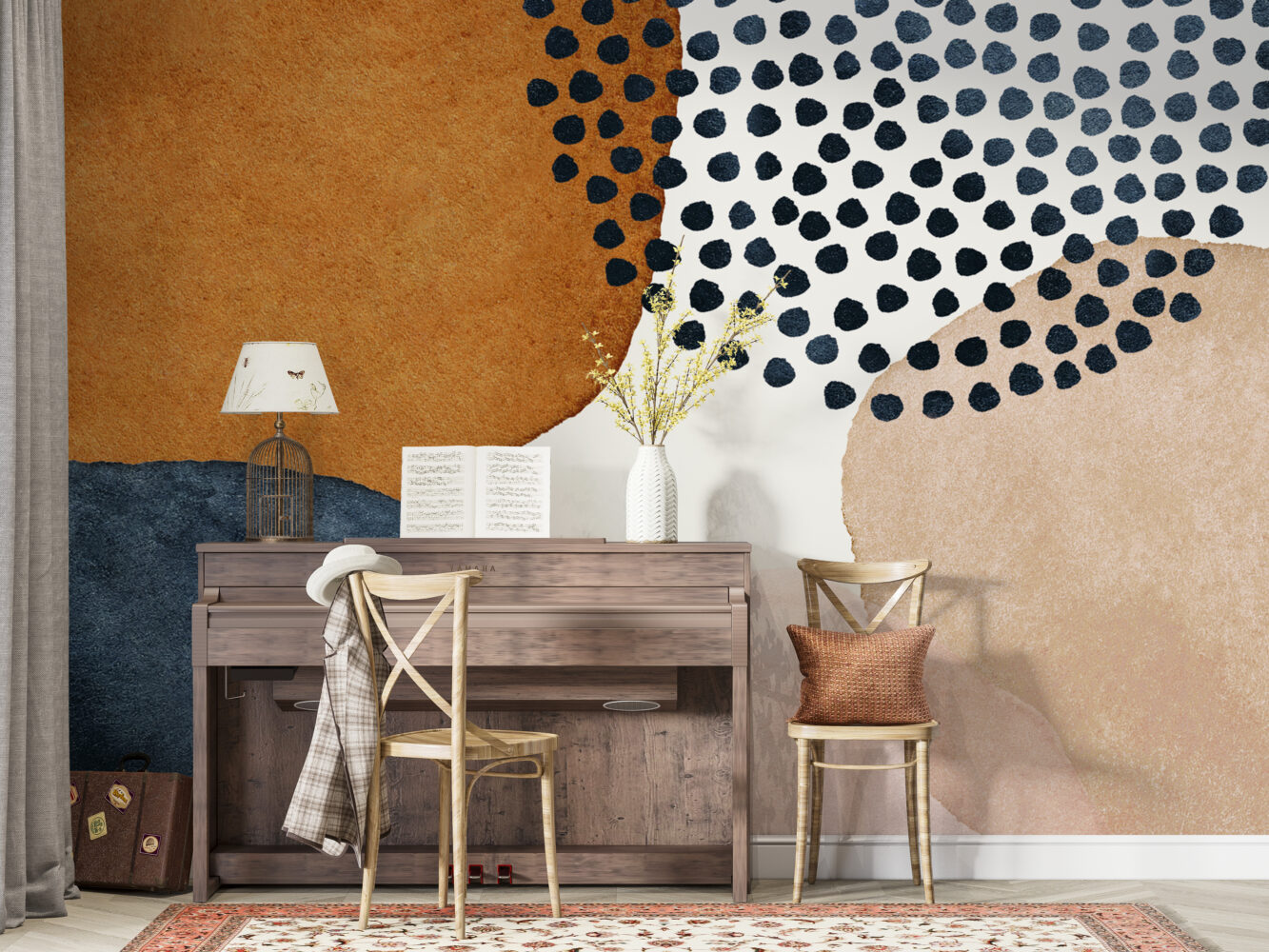 Boho Stilli Desen Duvar Kağıdı