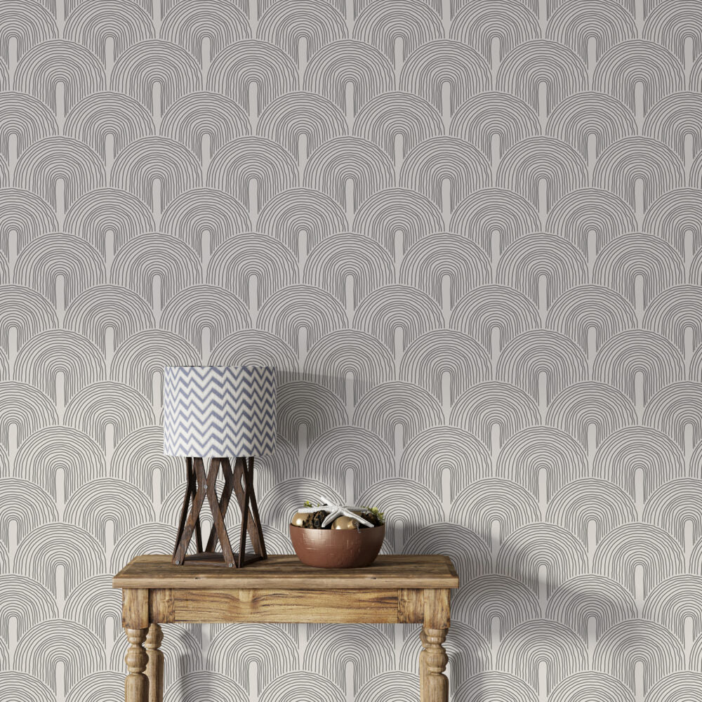 Stilli Desen Çizgisel Geometrik Duvar Kağıdı Poster