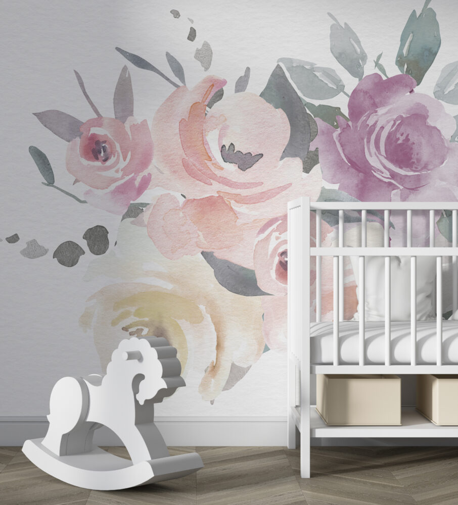 Soft Desenli Güller Duvar Kağıdı