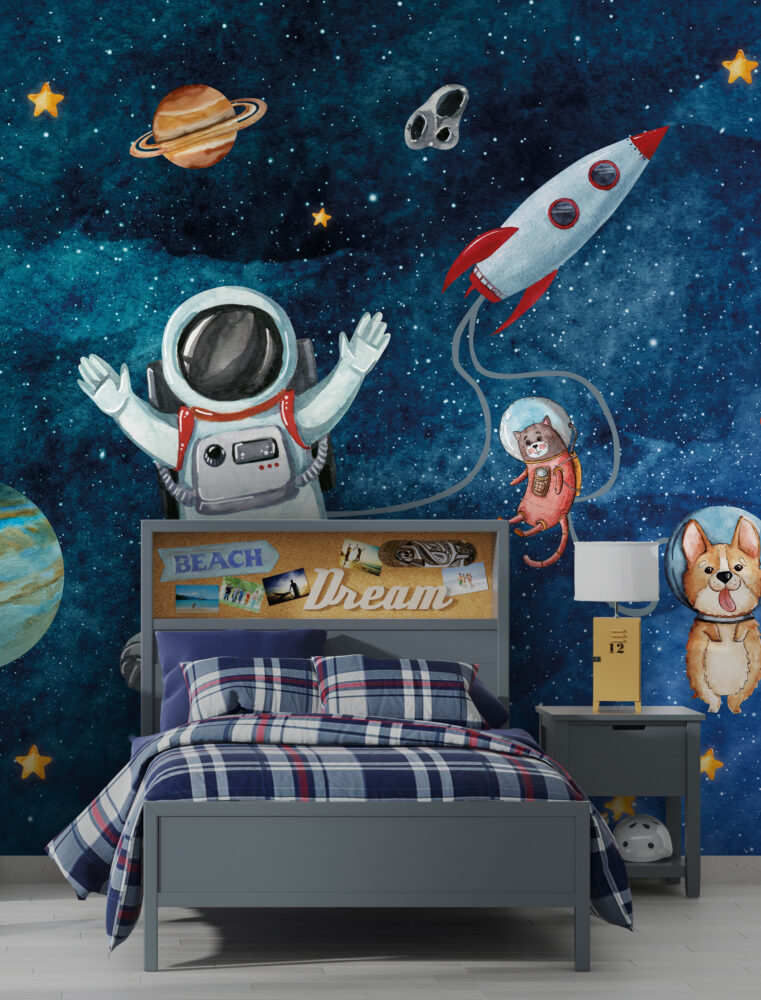 Sevimli Astronotlar Uzayda Duvar kağıdı