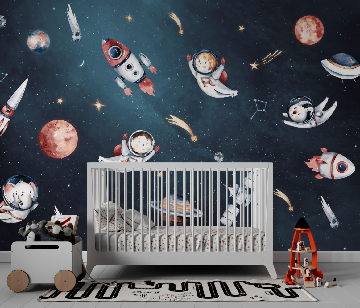 Astronotlar ve Gezegenler Duvar Kağıdı