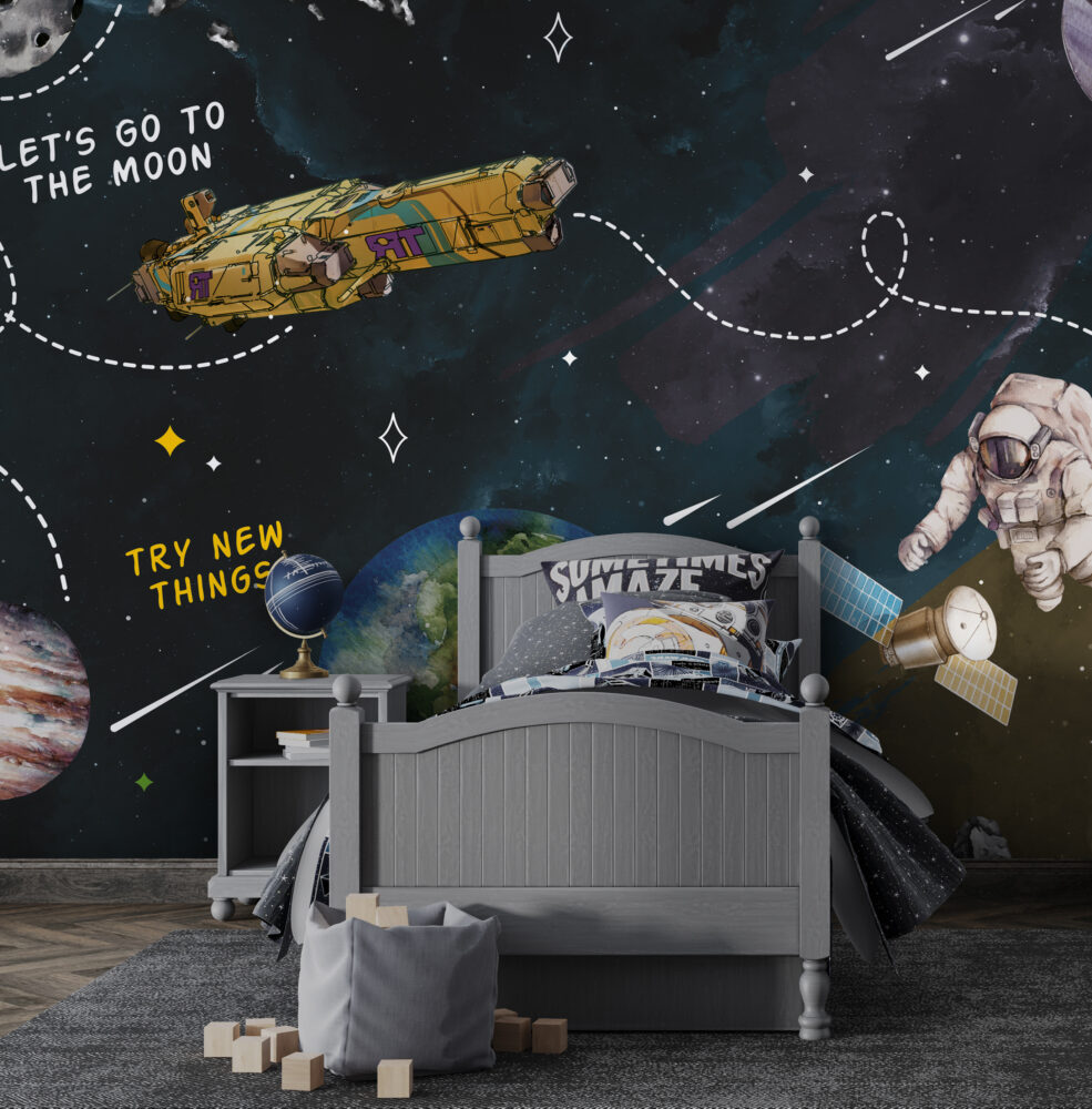 Gezegenler , Uzay gemisi ve Astronot Duvar Kağıdı