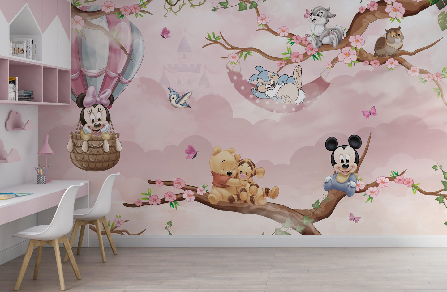 Minnie Mouse ve Winnie The Pooh Duvar Kağıdı