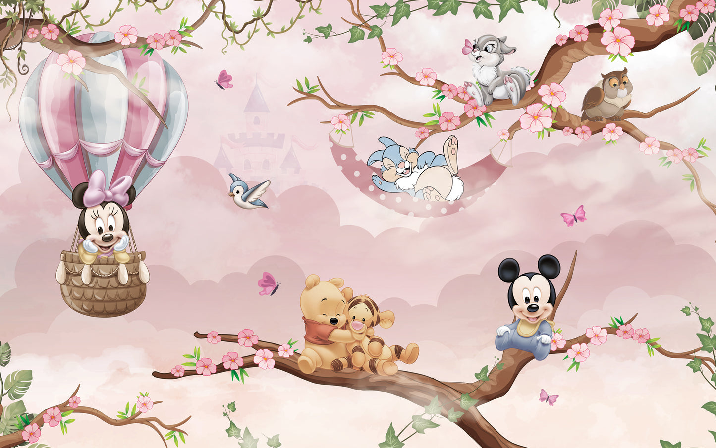 Minnie Mouse ve Winnie The Pooh Duvar Kağıdı