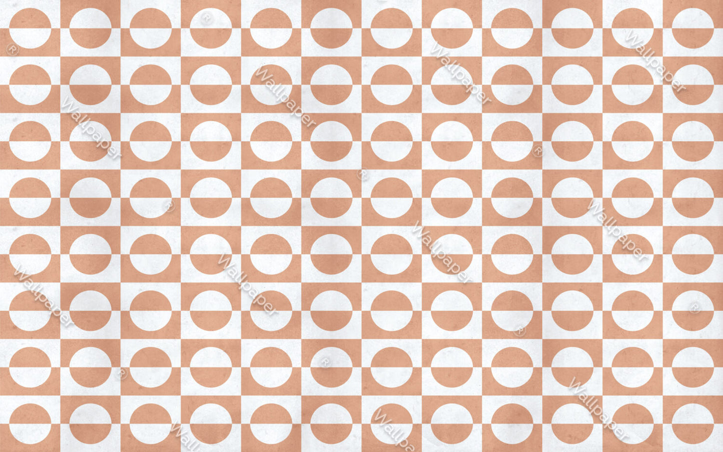 Kahverengi Tonlarda Geometrik Retro Duvar Kağıdı