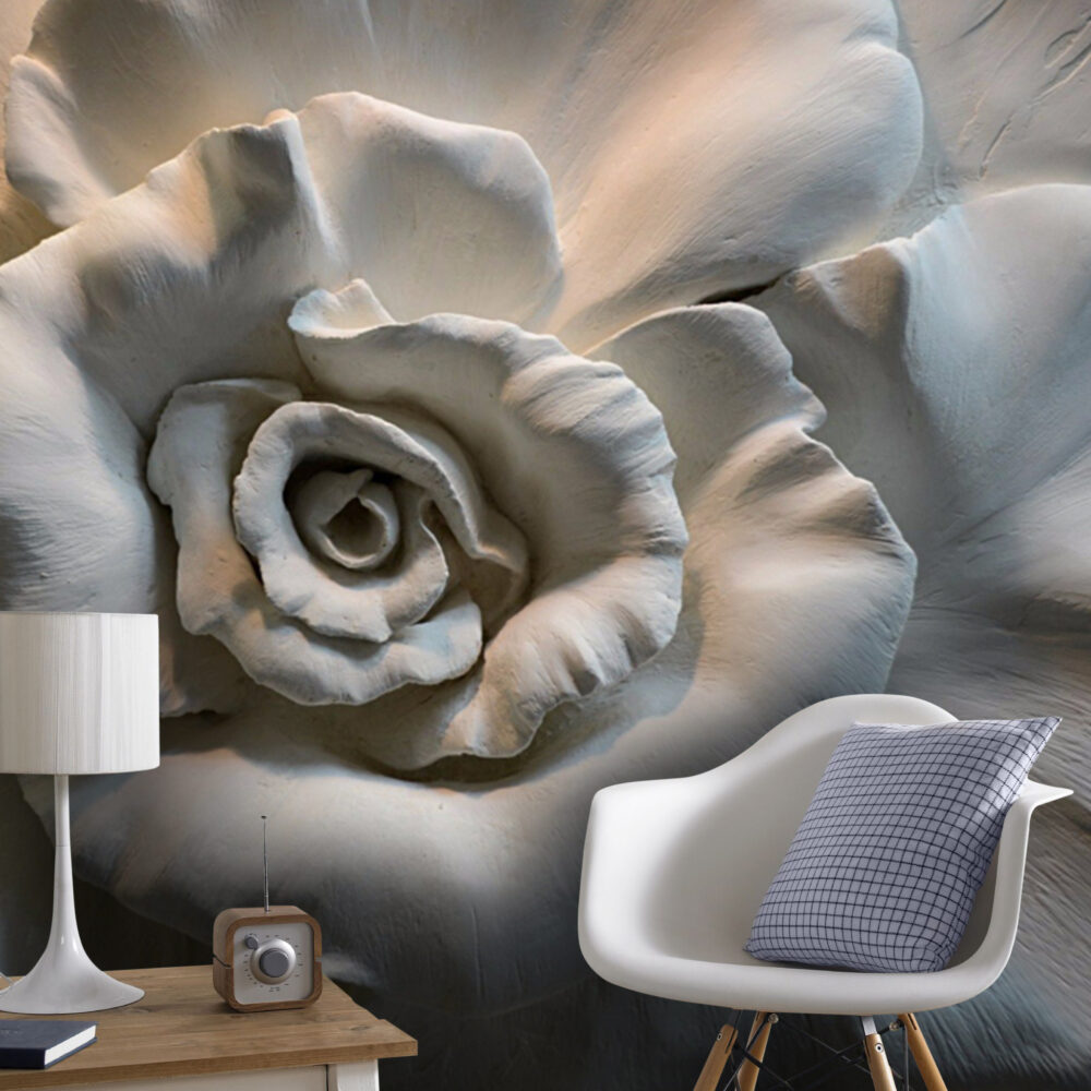 Soft Gül Deseni 3D Duvar Kağıdı