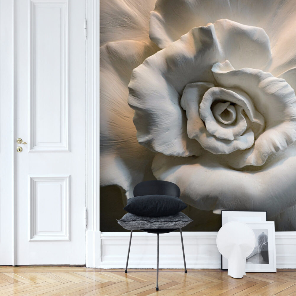 Soft Gül Deseni 3D Duvar Kağıdı