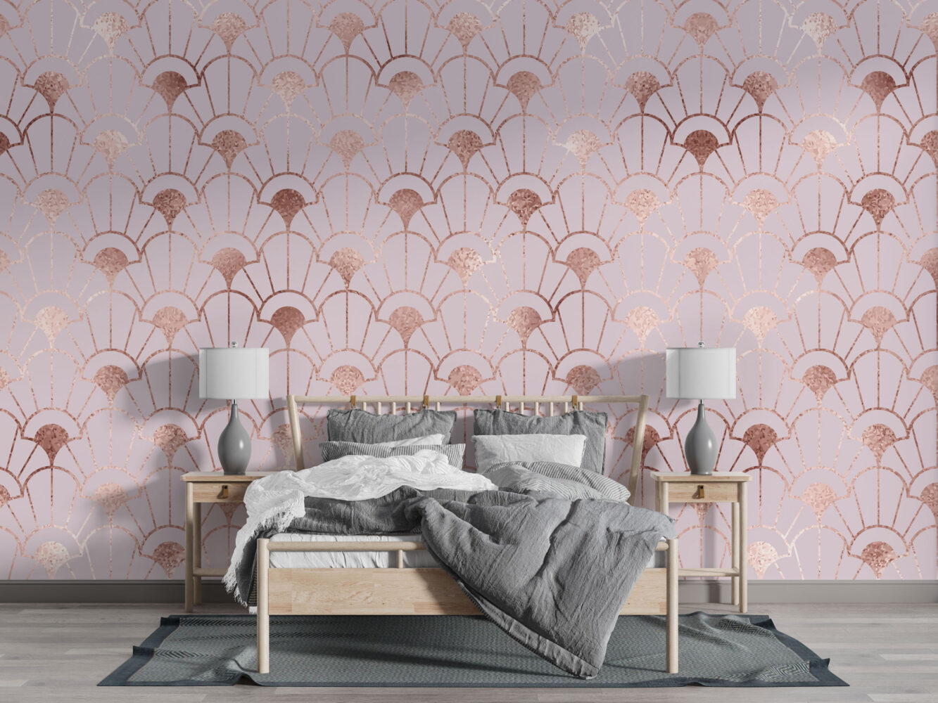 Pembe Geometrik Modern Desen Duvar Kağıdı | Duvar Kağıdı Marketi