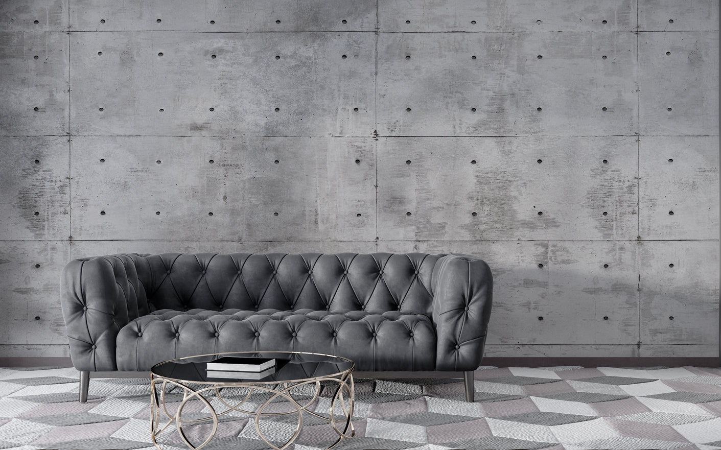 Gri Beton Görünümlü Duvar Kağıdı | Duvar Kağıdı Marketi
