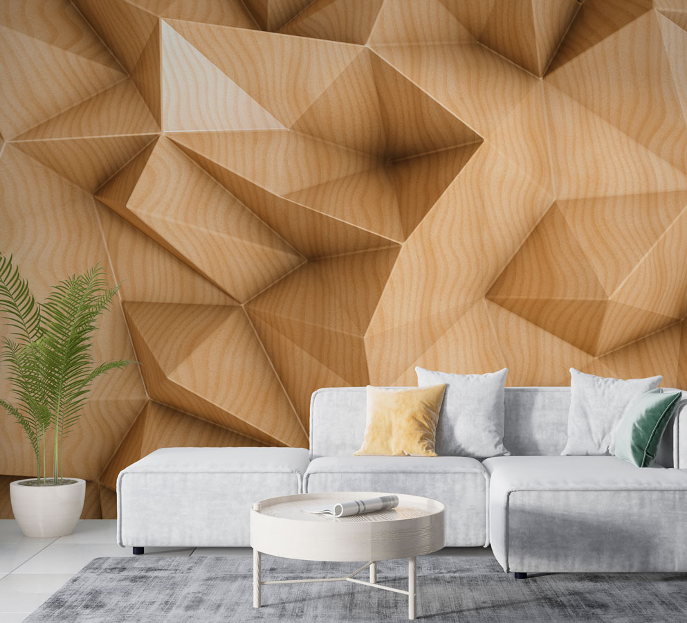 3D Görünümlü Ahşap Deseni Duvar Kağıdı | Duvar Kağıdı Marketi