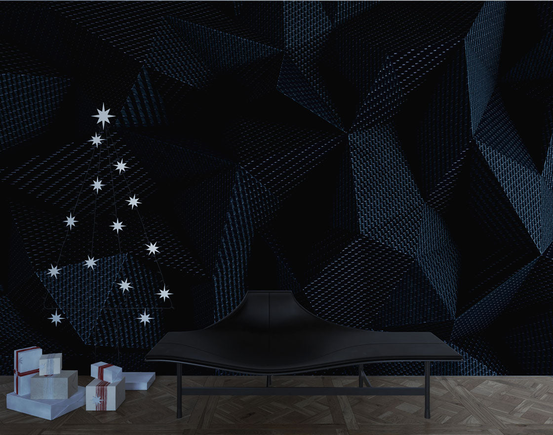 3D Kabartmalı Siyah Modern Duvar Kağıdı | Duvar Kağıdı Marketi
