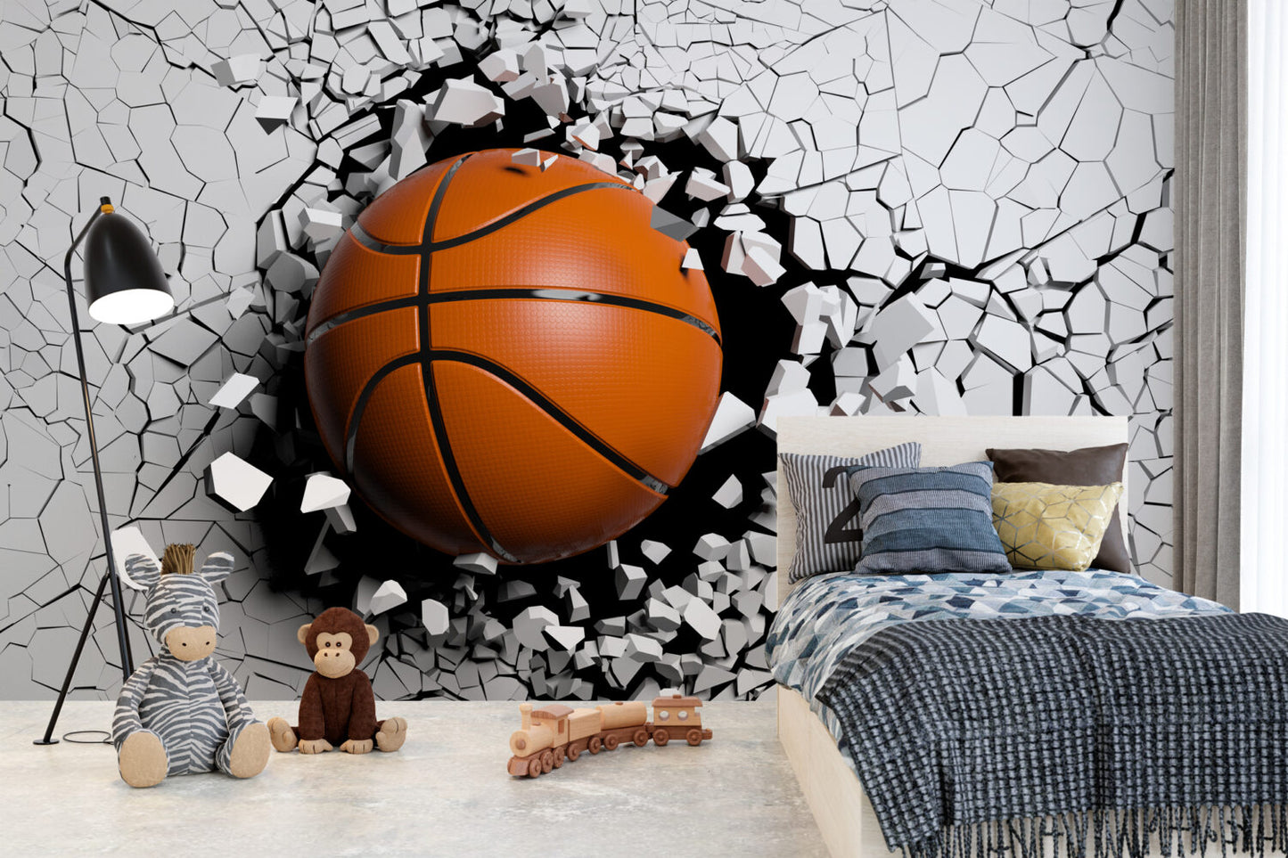 Basketbol Topu Patlayan Duvar Duvar Kağıdı