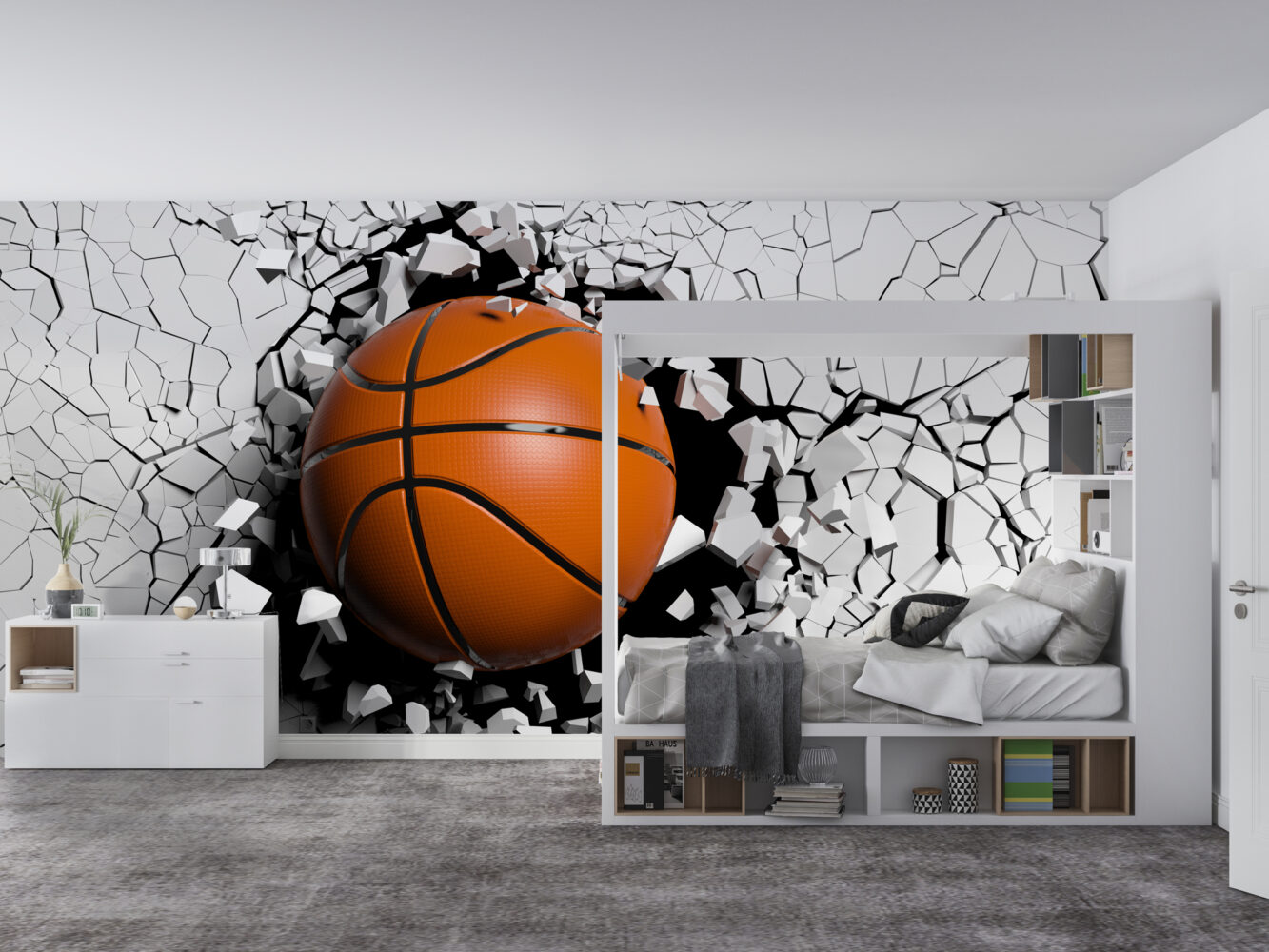 Basketbol Topu Patlayan Duvar Duvar Kağıdı