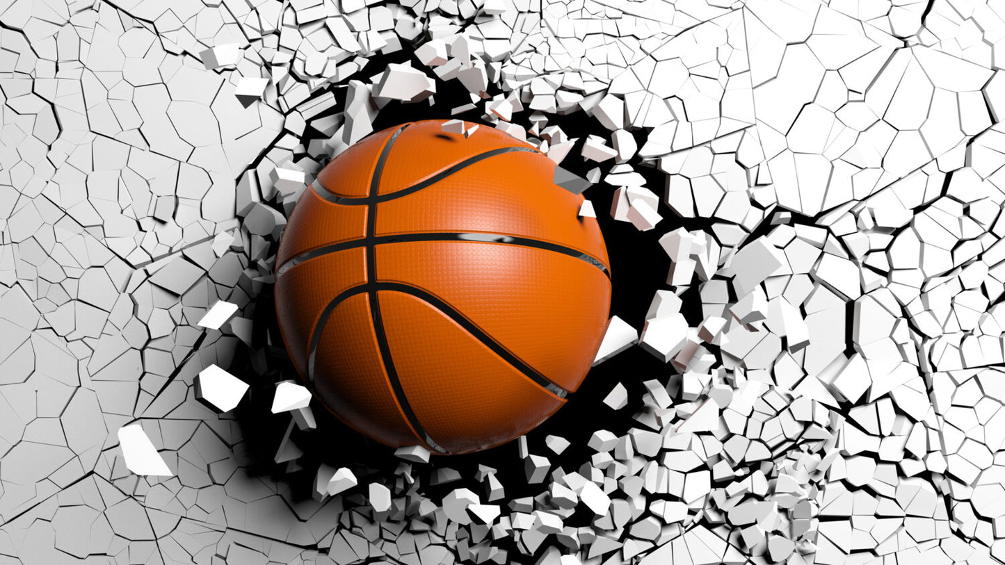 Basketbol Topu Patlayan Duvar Duvar Kağıdı