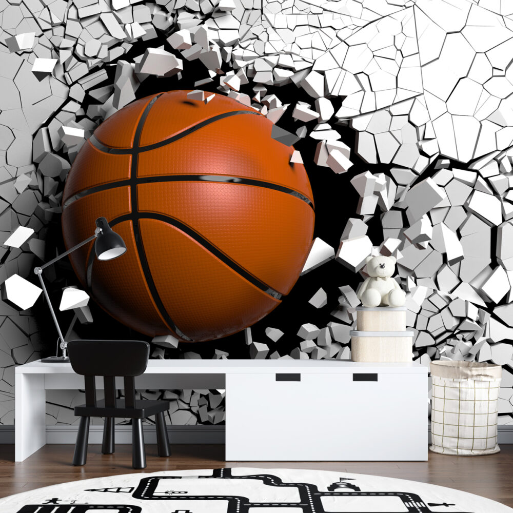 Basketbol Topu Patlayan Duvar Duvar Kağıdı