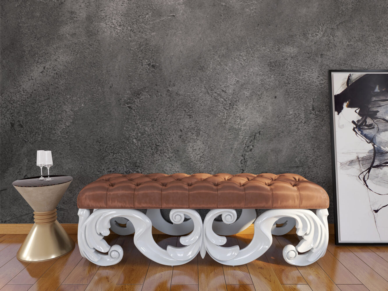 Beton Duvar Görünümlü Duvar Kağıdı