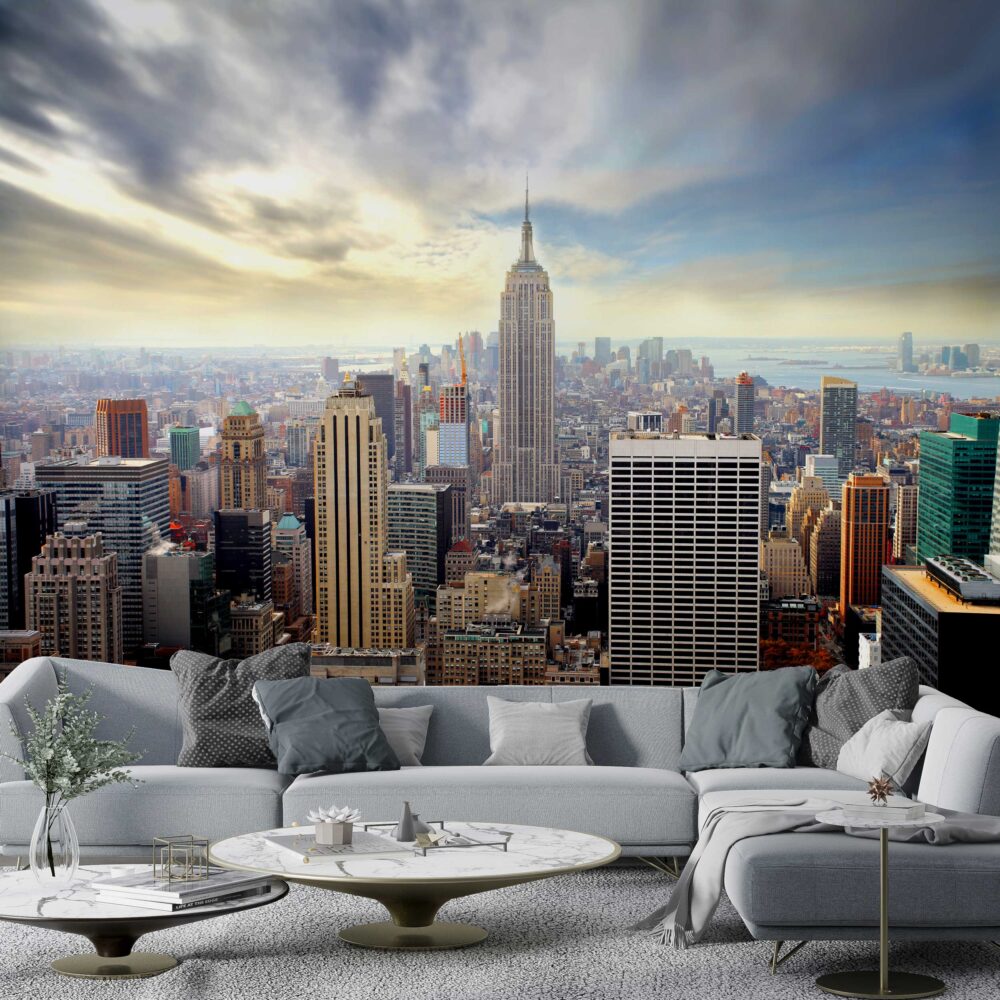 Newyork Şehri Panoramik Manzara Duvar Kağıdı