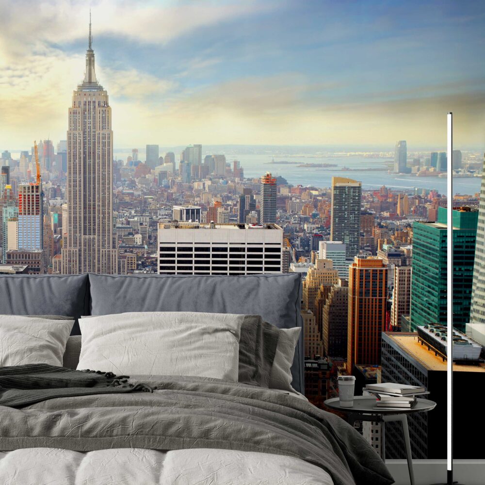 Newyork Şehri Panoramik Manzara Duvar Kağıdı