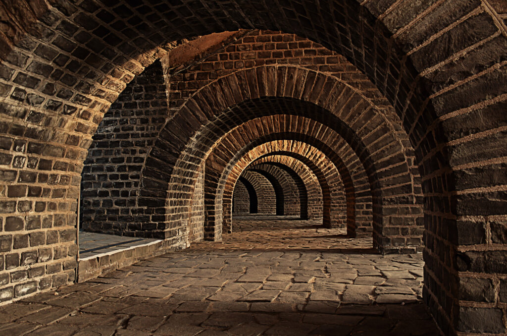 Yeraltı Şehir Desenli 3D Duvar Kağıdı
