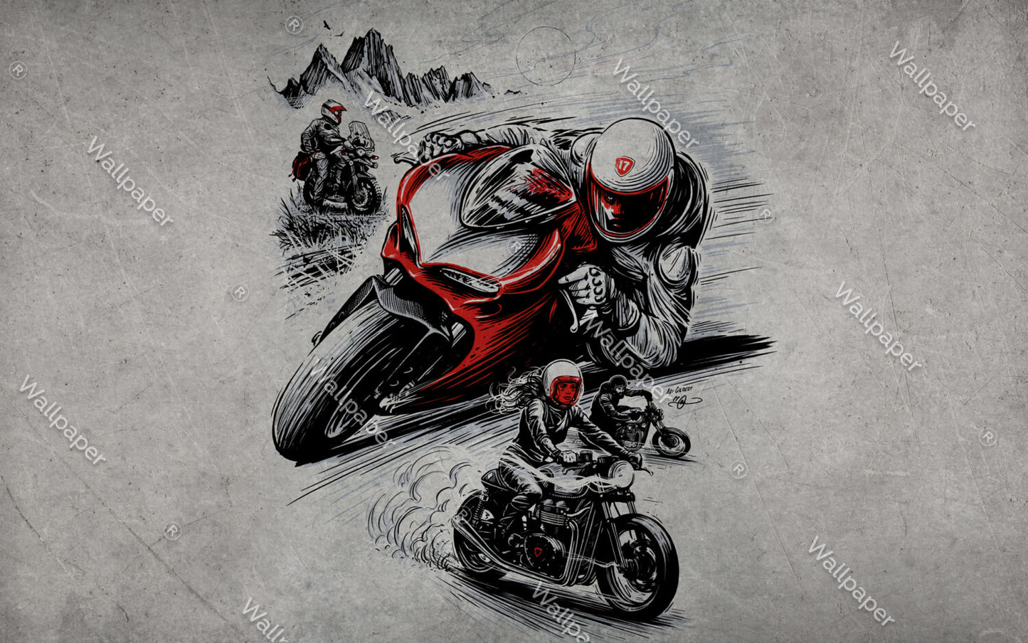 Motosiklet Yarışı Duvar Kağıdı